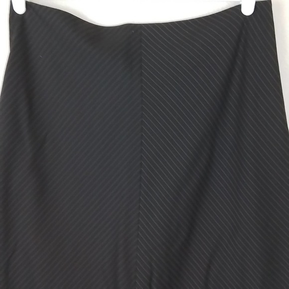 Ann Taylor Virgin Wool Lined Career Skirt Size 12 in Brown w/ Pinstripes - Picture 3 of 12